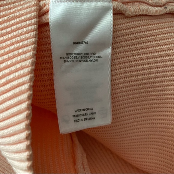 Pink Ribbed Short Sleeve Square Neck Bodycon Mini Dress - Picture 6 of 9